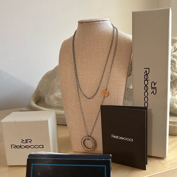 rebecca Jewelry - Rebecca Earrings & Necklace Sterling 18k Bronze